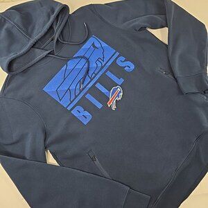 Buffalo Bills BLUE Hoodie Sweatshirt Men's SZ Large NFL Football Pullover Fleece